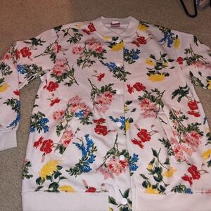 Floral Print Button-Up Jacket